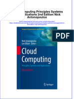 Textbook Cloud Computing Principles Systems and Applications 2Nd Edition Nick Antonopoulos Ebook All Chapter PDF