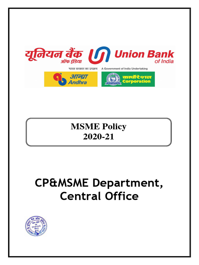 Msmepolicy 2020 2021 | PDF | Small And Medium Sized Enterprises ...