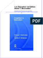Textbook Cognition in Education 1St Edition Matthew T Mccrudden Ebook All Chapter PDF