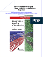 Textbook Coarse Grained Modeling of Biomolecules 1St Edition Garegin A Papoian Ebook All Chapter PDF