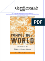 Download textbook Composing The World Harmony In The Medieval Platonic Cosmos 1St Edition Hicks ebook all chapter pdf 