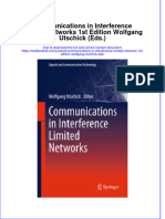 PDF Communications in Interference Limited Networks 1St Edition Wolfgang Utschick Eds Ebook Full Chapter