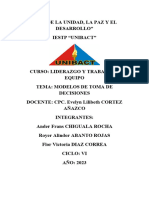 Informe Liderazgo y Trabajo en Equipo