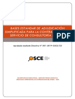 Bases Estandar de Adjudicación Simplificada para La Contratación Del Servicio de Consultoría de Obra