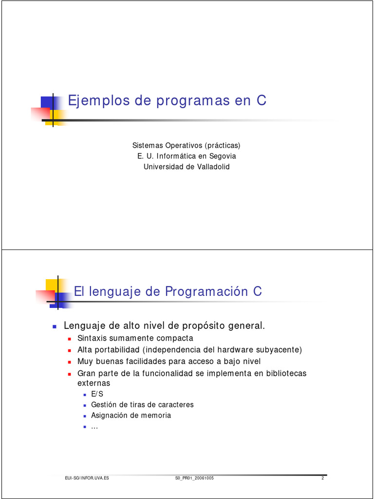 Ejemplos de Programación en C | PDF | Lenguaje de programación | C ...