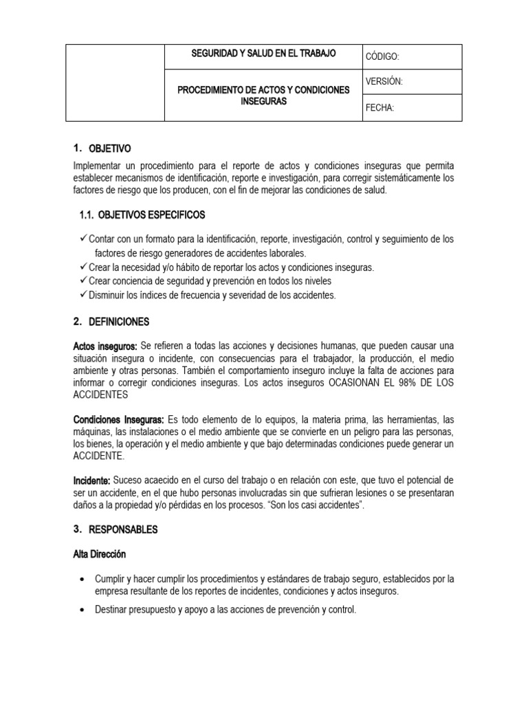 Procedimiento para Reportar Riesgos Laborales | PDF | Riesgo