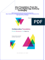 Download textbook Collaborative Translation From The Renaissance To The Digital Age Anthony Cordingley ebook all chapter pdf 