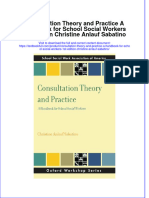 Download textbook Consultation Theory And Practice A Handbook For School Social Workers 1St Edition Christine Anlauf Sabatino ebook all chapter pdf 