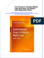 Textbook Contemporary Issues in Human Rights Law Europe and Asia 1St Edition Yumiko Nakanishi Eds Ebook All Chapter PDF
