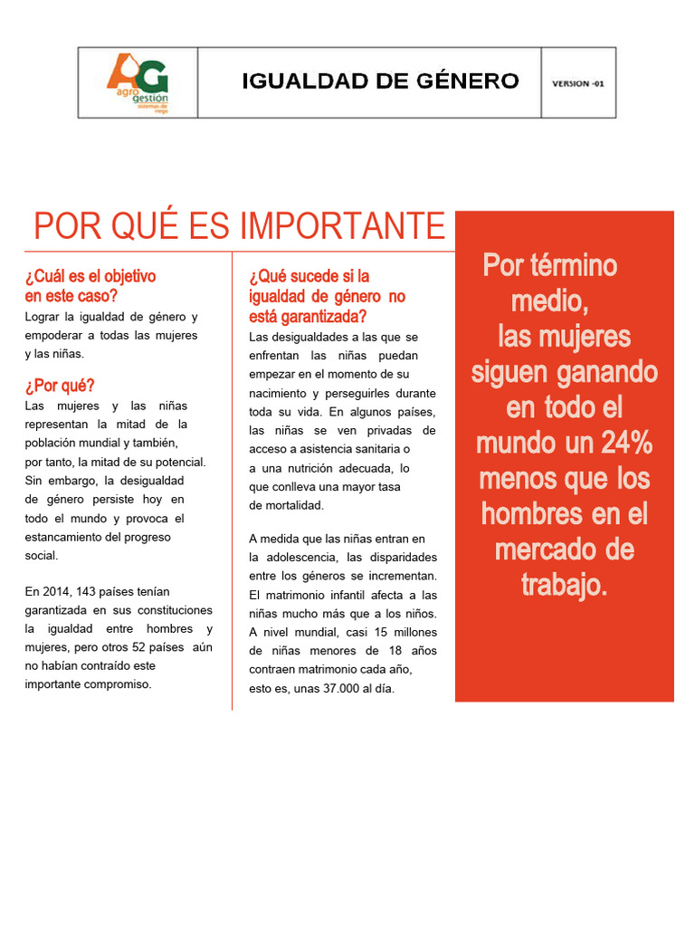 Desigualdad de género y matrimonio infantil | PDF | Igualdad de género ...
