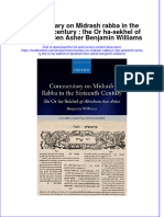 Download textbook Commentary On Midrash Rabba In The Sixteenth Century The Or Ha Sekhel Of Abraham Ben Asher Benjamin Williams ebook all chapter pdf 