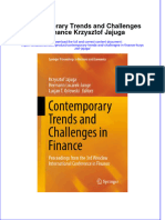 Textbook Contemporary Trends and Challenges in Finance Krzysztof Jajuga Ebook All Chapter PDF