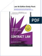 Download textbook Contract Law Uk Edition Emily Finch ebook all chapter pdf 