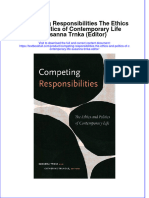Download pdf Competing Responsibilities The Ethics And Politics Of Contemporary Life Susanna Trnka Editor ebook full chapter 