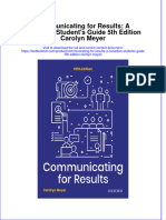 PDF Communicating For Results A Canadian Students Guide 5Th Edition Carolyn Meyer Ebook Full Chapter