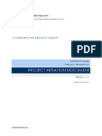 PID Project Initiation Document Template