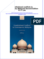 Download textbook Constitutional Conflicts In Contemporary Malaysia Second Edition H P Lee ebook all chapter pdf 
