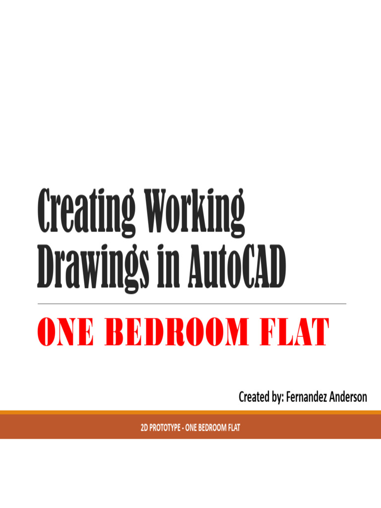 AutoCAD One Bedroom Flat Drawings | PDF | Computers | Technology ...