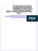 Download textbook Constructive Side Channel Analysis And Secure Design 5Th International Workshop Cosade 2014 Paris France April 13 15 2014 Revised Selected Papers 1St Edition Emmanuel Prouff Eds ebook all chapter pdf 