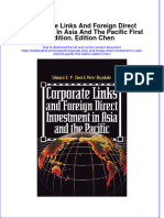 Textbook Corporate Links and Foreign Direct Investment in Asia and The Pacific First Edition Edition Chen Ebook All Chapter PDF