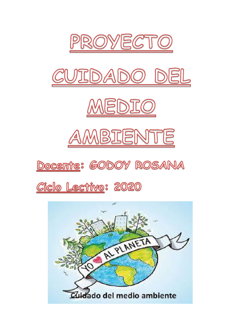 Proyecto Cuidado Del Medio Ambiente | Descargar gratis PDF | Entorno ...