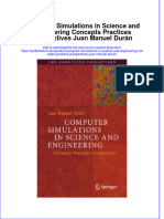 Download textbook Computer Simulations In Science And Engineering Concepts Practices Perspectives Juan Manuel Duran ebook all chapter pdf 