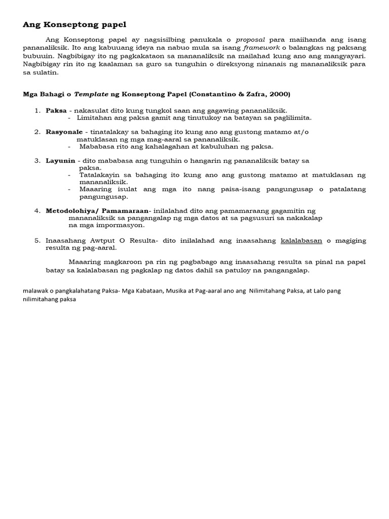 Ang Konseptong Papel | PDF