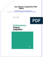 Textbook Contemporary Corpus Linguistics Paul Baker Ebook All Chapter PDF
