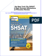 Download textbook Cracking The New York City Shsat Specialized High Schools Admissions Test Princeton Review ebook all chapter pdf 