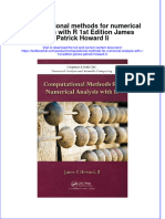 Download textbook Computational Methods For Numerical Analysis With R 1St Edition James Patrick Howard Ii ebook all chapter pdf 