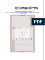 Textbook Context Counts Papers On Language Gender and Power 1St Edition Lakoff Ebook All Chapter PDF