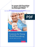 Download textbook Contexts For Young Child Flourishing Evolution Family And Society 1St Edition Braungart Rieker ebook all chapter pdf 