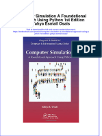 Textbook Computer Simulation A Foundational Approach Using Python 1St Edition Yahya Esmail Osais Ebook All Chapter PDF