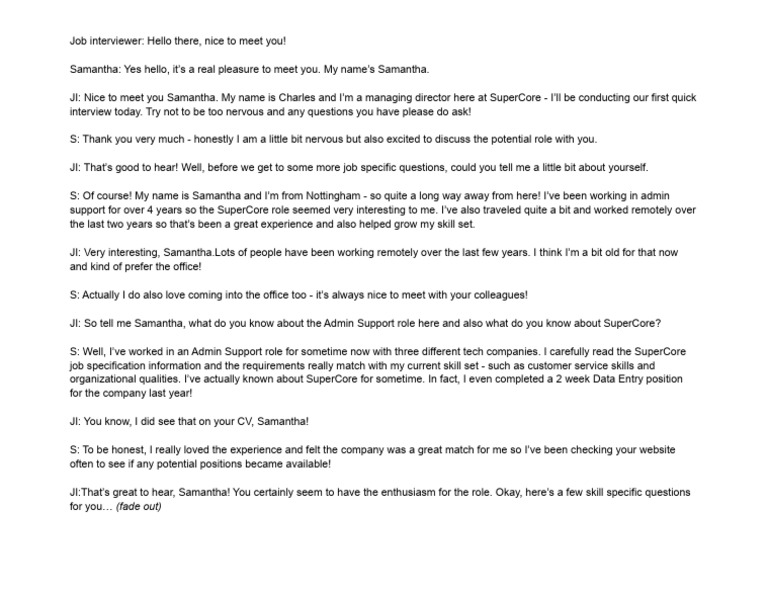 C +job+interview+1 | PDF