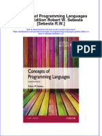 Textbook Concepts of Programming Languages Global Edition Robert W Sebesta Sebesta R W Ebook All Chapter PDF
