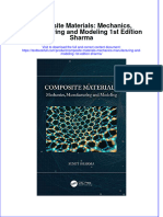 Download full chapter Composite Materials Mechanics Manufacturing And Modeling 1St Edition Sharma pdf docx