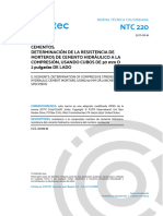 NTC 220 - Determinación de La Resistencia de Morteros de Cemento Hidráulico A La Compresión