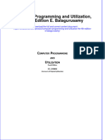 PDF Computer Programming and Utilization 4E 4Th Edition E Balagurusamy Ebook Full Chapter