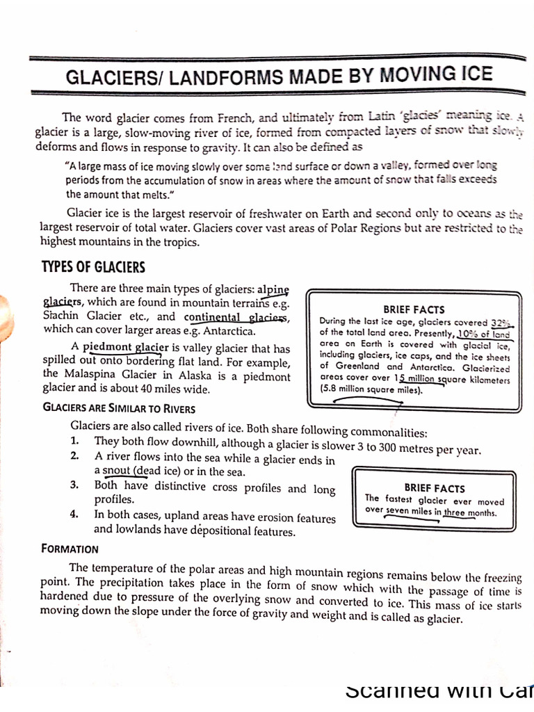 Wind and Glacier Landform | PDF