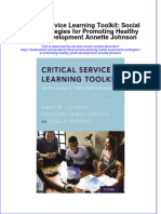Download textbook Critical Service Learning Toolkit Social Work Strategies For Promoting Healthy Youth Development Annette Johnson ebook all chapter pdf 