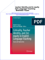 Textbook Criticality Teacher Identity and in Equity in English Language Teaching Bedrettin Yazan Ebook All Chapter PDF