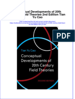 PDF Conceptual Developments of 20Th Century Field Theories 2Nd Edition Tian Yu Cao Ebook Full Chapter