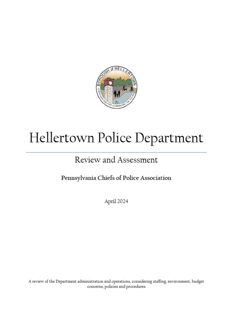 Hellertown Police Department Review and Assessment, PCPA | PDF | Police ...