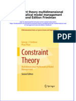 Textbook Constraint Theory Multidimensional Mathematical Model Management Second Edition Friedman Ebook All Chapter PDF