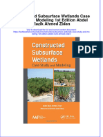 Textbook Constructed Subsurface Wetlands Case Study and Modeling 1St Edition Abdel Razik Ahmed Zidan Ebook All Chapter PDF
