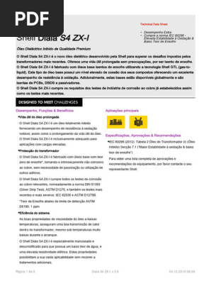 えぬえー FT Oleo Isolante Shell Diala S4 ZX-I | PDF | Corrosão | Química