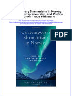 Textbook Contemporary Shamanisms in Norway Religion Entrepreneurship and Politics 1St Edition Trude Fonneland Ebook All Chapter PDF