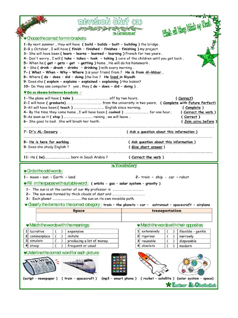 MG 3.1 Unit 3 REVISION | PDF