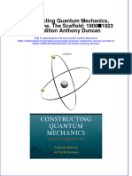 Download pdf Constructing Quantum Mechanics Volume One The Scaffold 1900%E2%80%921923 1St Edition Anthony Duncan ebook full chapter 