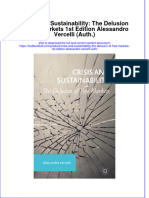 Textbook Crisis and Sustainability The Delusion of Free Markets 1St Edition Alessandro Vercelli Auth Ebook All Chapter PDF